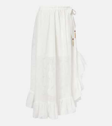 Daylight ruffled cotton-blend maxi skirt | Zimmermann