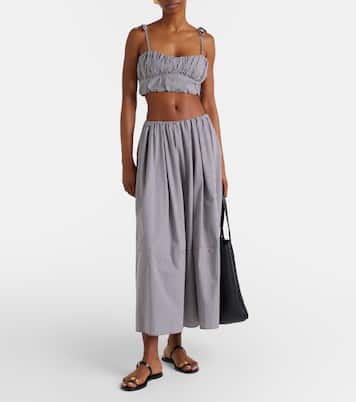 Solinas gingham cotton-blend midi skirt | Faithfull