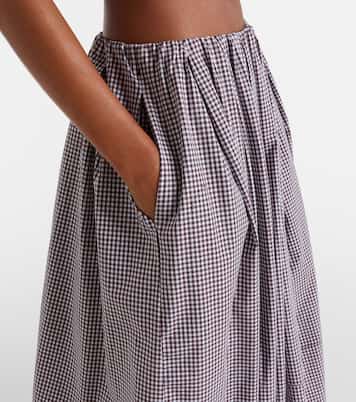 Solinas gingham cotton-blend midi skirt | Faithfull