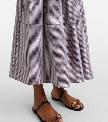 Solinas gingham cotton-blend midi skirt | Faithfull