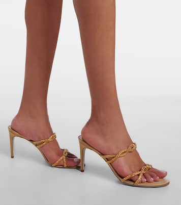 Braid crystal-embellished satin sandals | Rene Caovilla