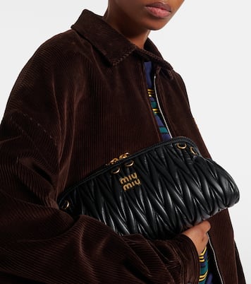 Matelassé leather clutch | Miu Miu