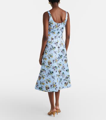 Abella floral satin cocktail dress | Emilia Wickstead