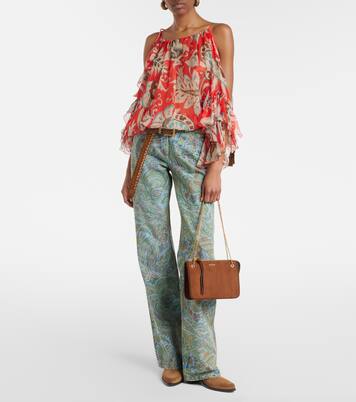 Small suede crossbody bag | Etro