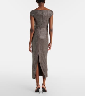 Midikleid aus Chiffon mit Kristallen | Roland Mouret