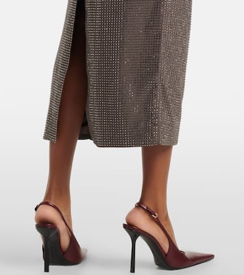 Midikleid aus Chiffon mit Kristallen | Roland Mouret