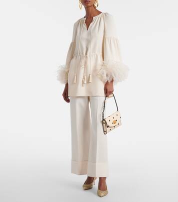 Kahlo metallic raffia and mesh pumps | Aquazzura