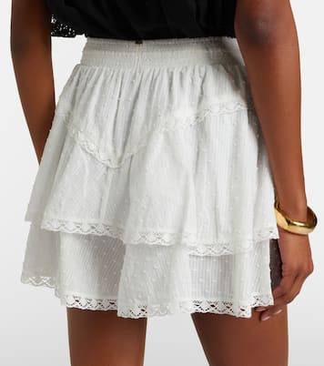 Thia embroidered tiered cotton shorts | Poupette St Barth