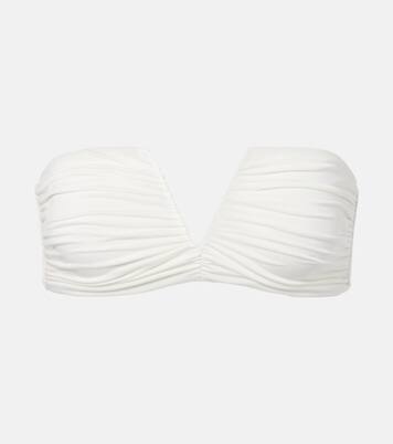 Clara ruched bandeau bikini top | Jade Swim