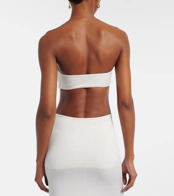 Clara ruched bandeau bikini top | Jade Swim