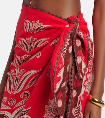 Ainika Garden linen-blend beach cover-up | Farm Rio