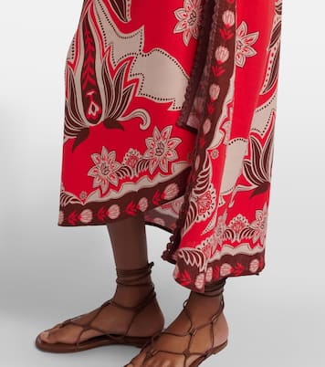 Ainika Garden linen-blend beach cover-up | Farm Rio