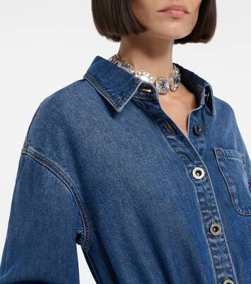 Denim romper | Self-Portrait
