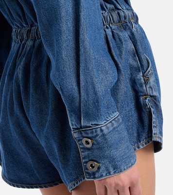 Denim romper | Self-Portrait