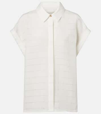 Camisa Andra en mezcla de lino y algodón a cuadros | Asceno