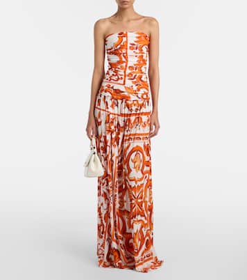 Majolica organza midi dress | Dolce&Gabbana
