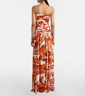 Majolica organza midi dress | Dolce&Gabbana