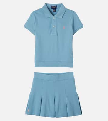 Cotton piqué polo shirt and skirt set | Polo Ralph Lauren Kids