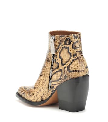 Rylee snake-effect leather boots | Chloé