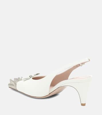 Slingback studded leather pumps | Miu Miu