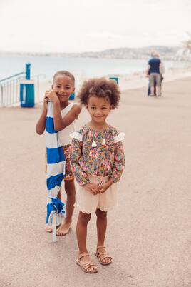 Blouse Iris en coton à fleurs | Louise Misha