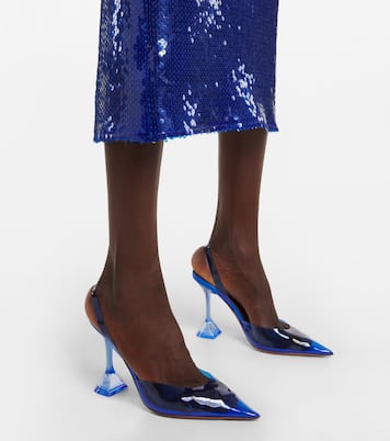 Slingback-Pumps Holli Glass aus PVC | Amina Muaddi