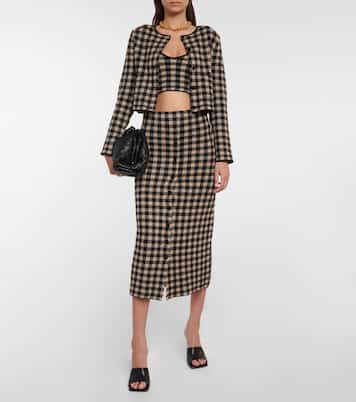 Jabal checked midi skirt | Altuzarra