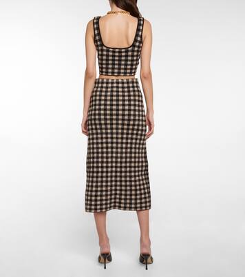 Jabal checked midi skirt | Altuzarra