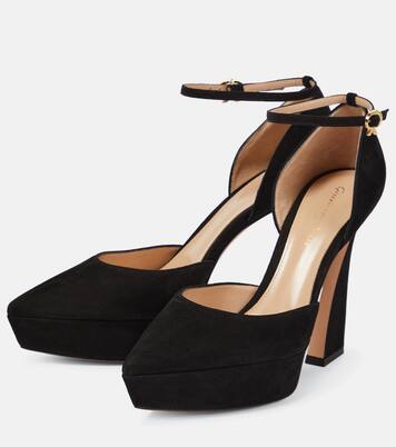 Escarpins Vertigo 105 à plateau en daim | Gianvito Rossi