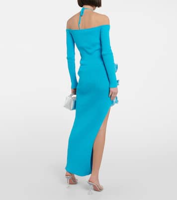 Embellished ribbed-knit midi skirt | Giuseppe di Morabito