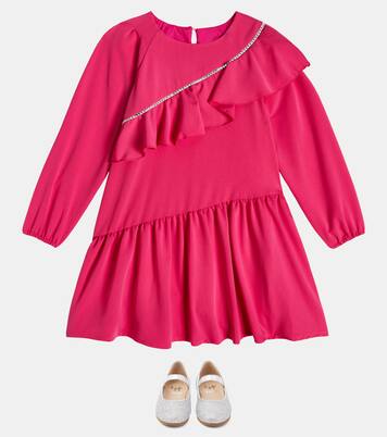 Abito con volant e cristalli | Monnalisa