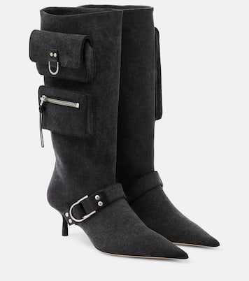 Jeanne denim knee-high boots  | Blumarine