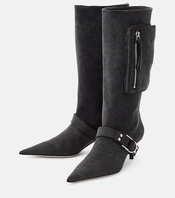 Jeanne denim knee-high boots  | Blumarine