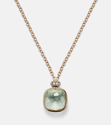 Collier Nudo en or rose 18 ct, prasiolite et diamants | Pomellato