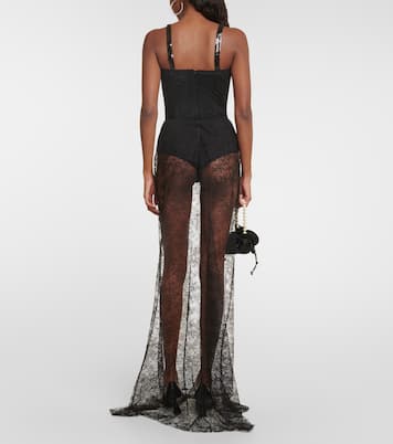 Cutout sequined lace-trimmed gown | Nensi Dojaka