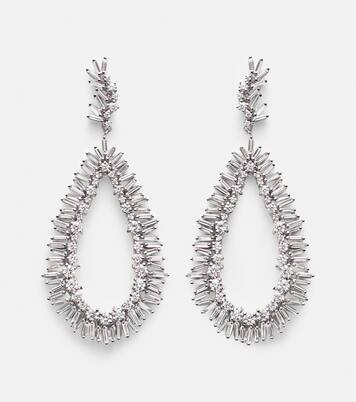 Boucles d'oreilles en or blanc 18 ct et diamants | Suzanne Kalan