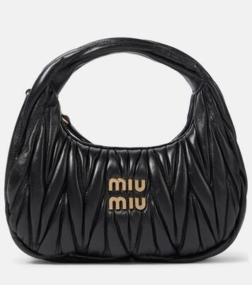 Wander Mini leather shoulder bag | Miu Miu