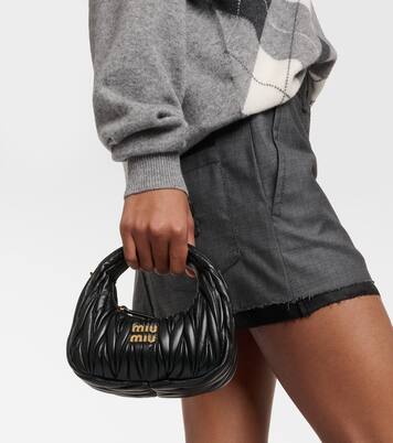 Wander Mini leather shoulder bag | Miu Miu
