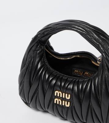 Wander Mini leather shoulder bag | Miu Miu