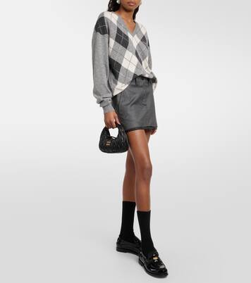 Wander Mini leather shoulder bag | Miu Miu