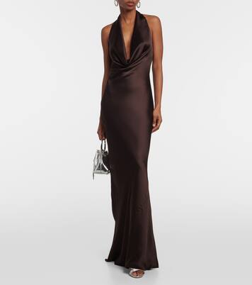 Draped halterneck gown | Norma Kamali