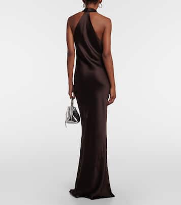 Draped halterneck gown | Norma Kamali