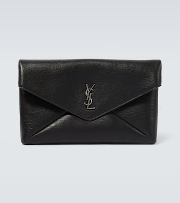 Pouch Cassandre Envelope Large aus Leder | Saint Laurent