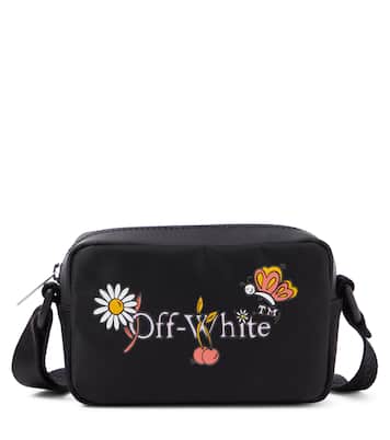 Logo printed crossbody bag | Off-White Kids