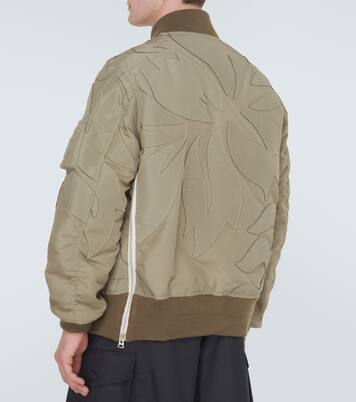 Chaqueta bomber de sarga de nylon bordada | Sacai