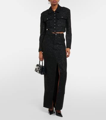 Bouclé maxi skirt | Self-Portrait