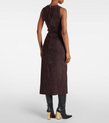 Taylor suede midi skirt | Stouls