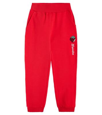 Logo cotton-blend jersey sweatpants | Monnalisa