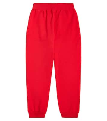 Logo cotton-blend jersey sweatpants | Monnalisa