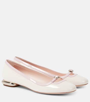 Choc B Mini leather ballet flats | Roger Vivier